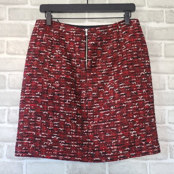 Claudia Strater Amsterdam Tweed A-line Skirt in Red Print 38 EU 6 US NWT - Picture 2 of 9